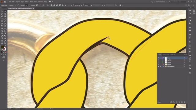 Draw A Gold Chain By Making Your Own Illustrator Pattern Brush