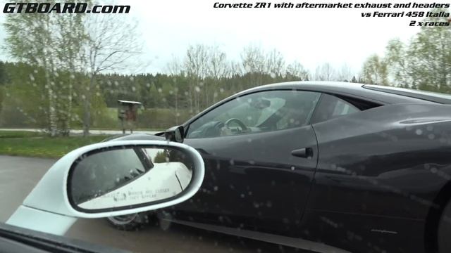 [4k] Corvette ZR1 vs Ferrari 458 Italia смотреть онлайн