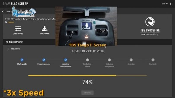 Firmware Update TBS Crossfire on TBS Tango II (with Unboxing)