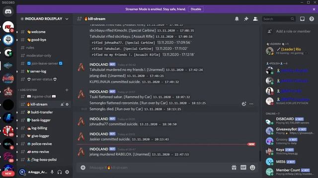 Config Log System DiscordBot | SystemInfos | Killing Log | Ingame Chat | FiveM Roleplay смотреть онлайн