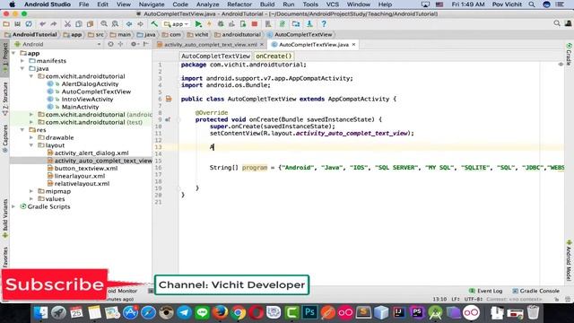 Android Tutorial - #12 Android AutoCompleteTextView смотреть онлайн
