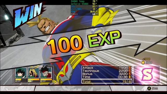 My Hero One's Justice on Geforce 940MX - i5 7200U - 8GB RAM [acer e5 475g] смотреть онлайн