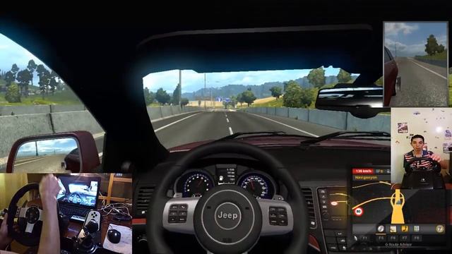 Logitech G27 ile Euro Truck Simulator 2 - Jeep Grand Cherokee SRT8 смотреть онлайн