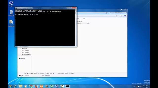 How to Recover Files from shortcut virus using cmd in any window. смотреть онлайн