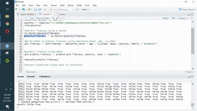 Logistic Regression in R Creating model and testing accuracy смотреть онлайн