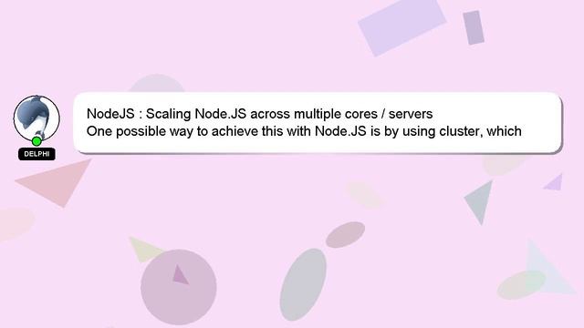 NodeJS : Scaling Node.JS across multiple cores / servers смотреть онлайн