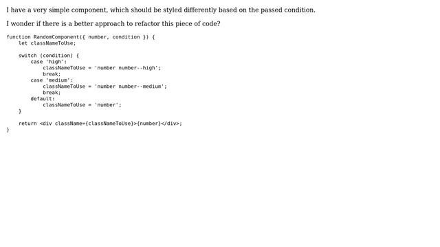 Code Review: Different class name based on condition in React смотреть онлайн
