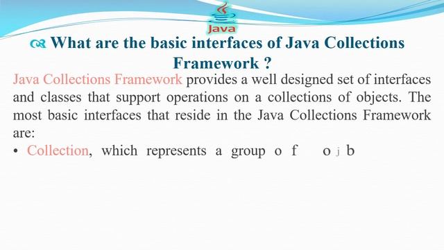What are the basic interfaces of Java Collections Framework смотреть онлайн