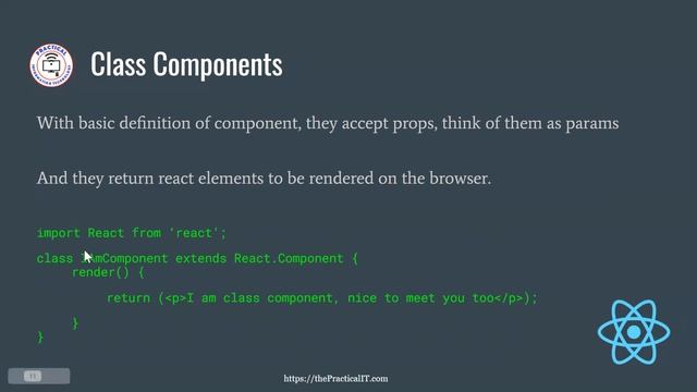React JS 08 - Class Component. What is Class or State Component in React JS - Practical IT смотреть онлайн