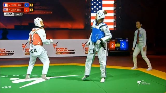 Moscow 2019 World taekwondo GP Final. Bronze Final W-67 WIET HENIN-MC PHERSON смотреть онлайн