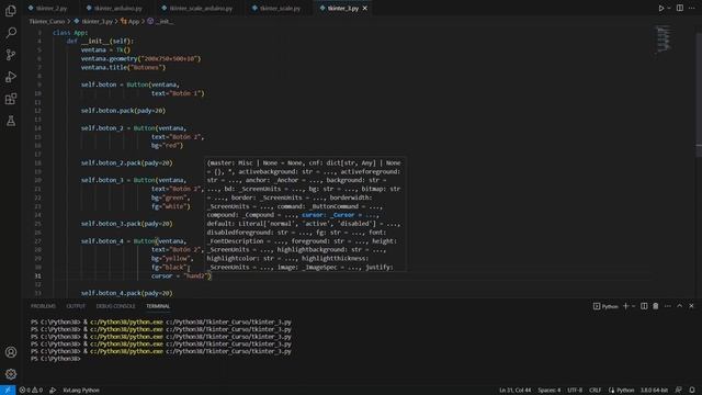 TKINTER - PYTHON - CAP 3 - BUTTONS смотреть онлайн