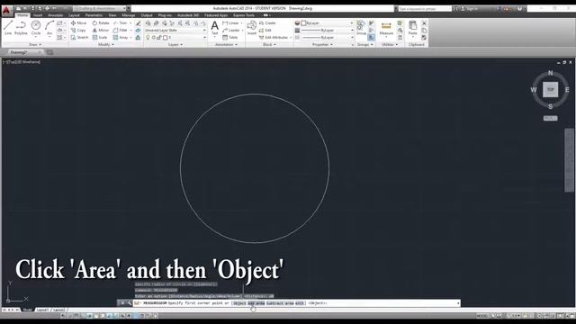 How to calculate area of a circle in AutoCAD смотреть онлайн
