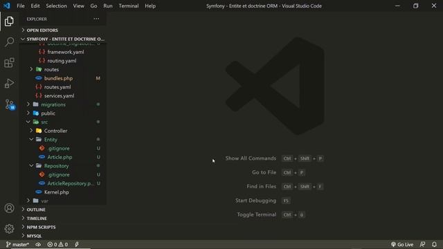 #4 Symfony 5 - Doctrine ORM et première entité смотреть онлайн
