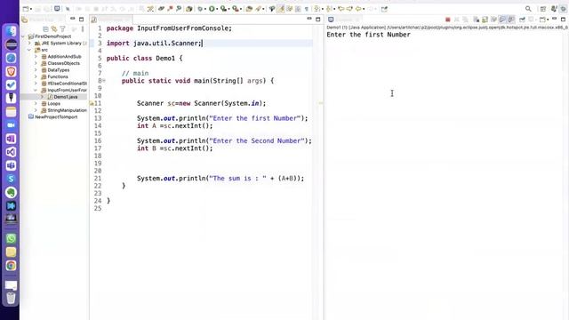 JAVA#12 : Taking input Data from User смотреть онлайн