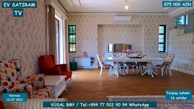 16 SOTDA MEMAR TƏRƏFİNDƏN İNŞA EDİLMİŞ EV SATILIR NOVXANIDA/Недвижимость в Баку / EV SATIRAM TV
