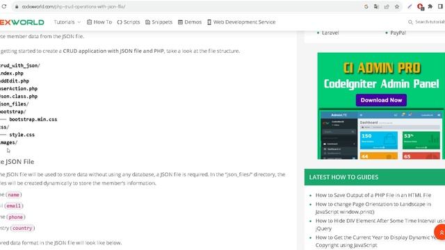 Добавляем сотрудников в файл json средствами php смотреть онлайн