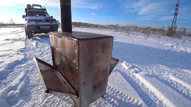Тестируем мобильную банную печку. Небольшая неудача. смотреть онлайн