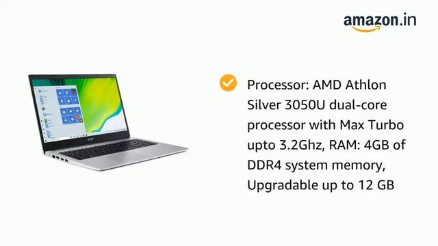 Acer Aspire 3 A315-23 15.6-inch Laptop (AMD Athlon Silver 3050U dual-core/4GB/1TB HD смотреть онлайн