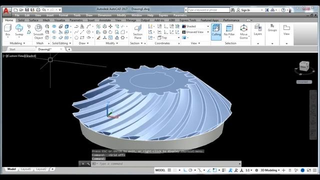 Making 3D Bevel Helical Gear by Sweep ( Scale - Twist ) Command - AutoCAD 2017 смотреть онлайн