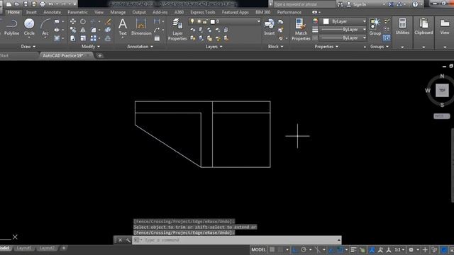 AutoCAD Tutorial - AutoCAD Practice 19 смотреть онлайн