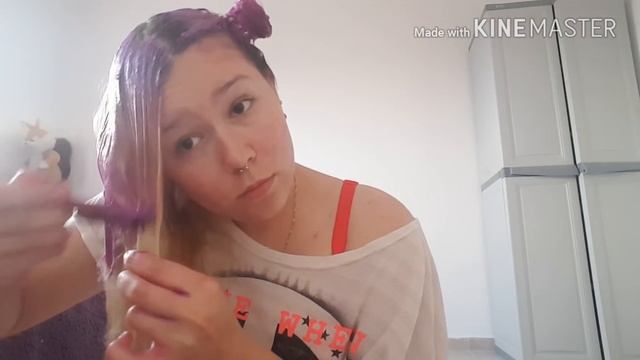 Как покрасить волосы тоникой .Крашу волосы в Розовый цвет смотреть онлайн