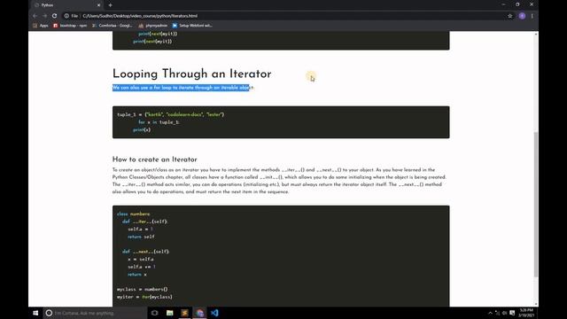 Python End To End Course Tutorial | iterator In python programming #14 смотреть онлайн