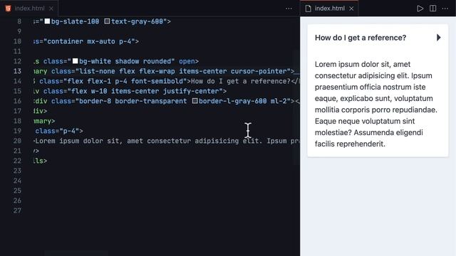 Build Collapsible Component with Tailwindcss смотреть онлайн