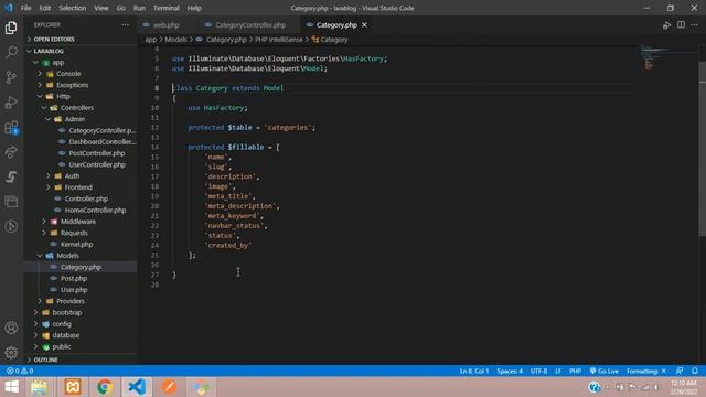 Laravel 8 Blog 22: Delete Category with its Post in Laravel 8 | Delete parent child data w/ hasMany смотреть онлайн