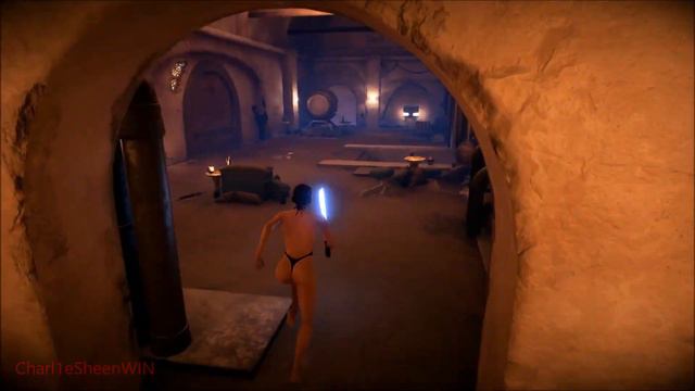 Star Wars Battlefront 2 - Rey Azurite Swimsuit Mod Gameplay (HD)