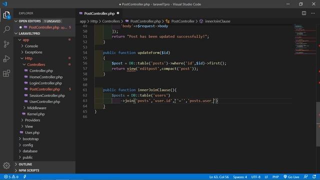Laravel 7 Tutorial - Join Clauses смотреть онлайн