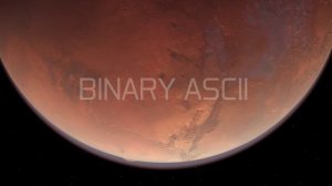 Космический видео футаж - Планета Марс вращается в Космосе на Орбите. Средний план