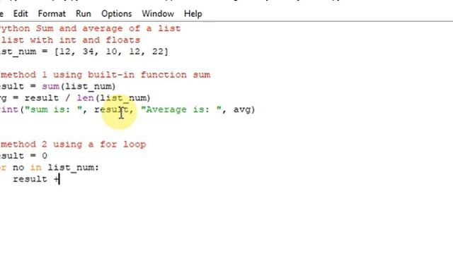 Python Sum and average of a list смотреть онлайн