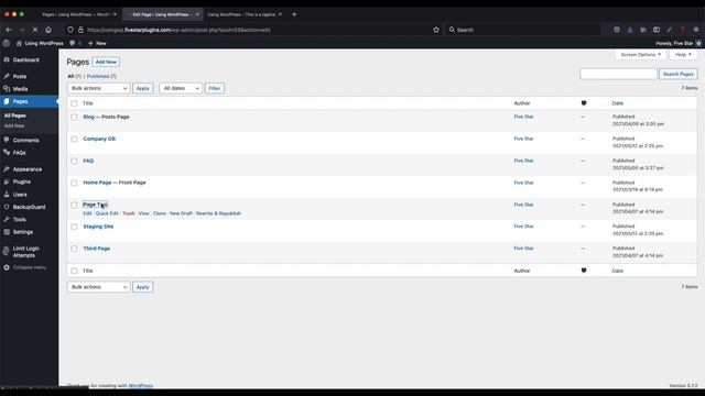 Using WordPress - How to Update a Page in the Admin смотреть онлайн