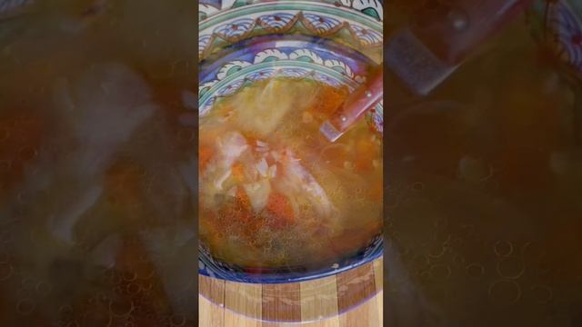 Летний суп ? с курицей, рисом  и кабачками ??