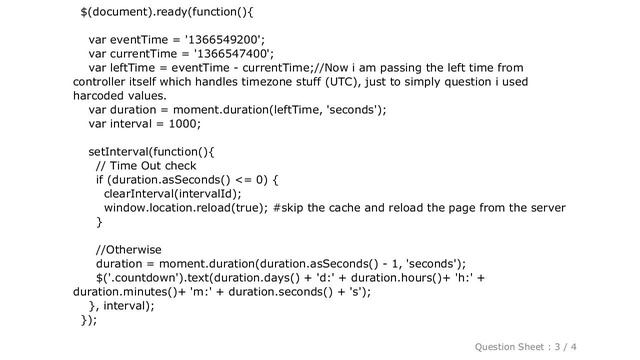 jQuery : Countdown timer using Moment js смотреть онлайн