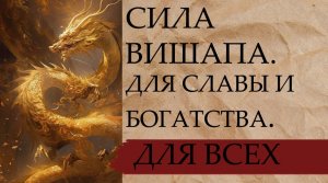 СИЛА ВИШАПА…ДЛЯ СЛАВЫ И БОГАТСТВА…ДЛЯ ВСЕХ…