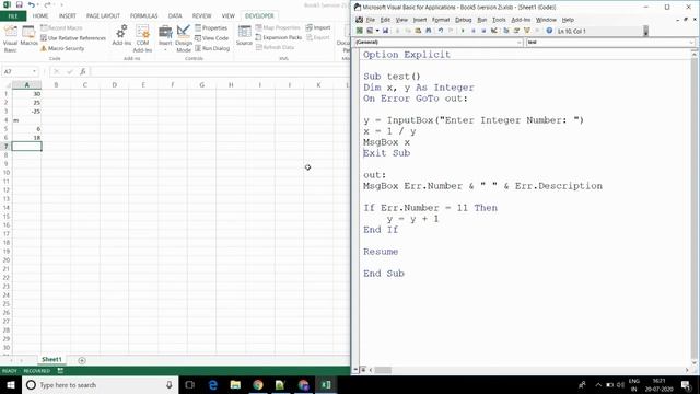 22. Excel VBA: Handling Error in VBA смотреть онлайн