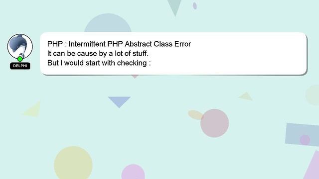 PHP : Intermittent PHP Abstract Class Error смотреть онлайн