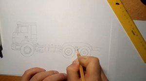Рисуем Камаз, как нарисовать грузовик Камаз