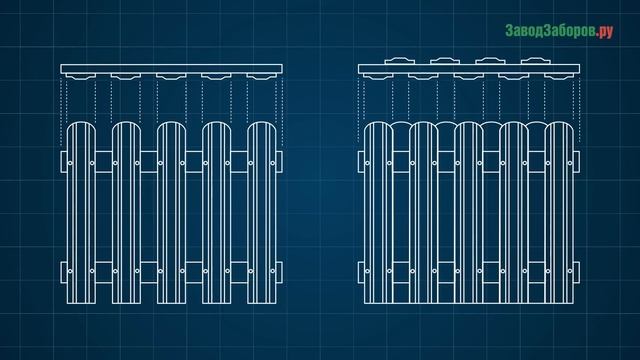 Забор из металлического штакетника