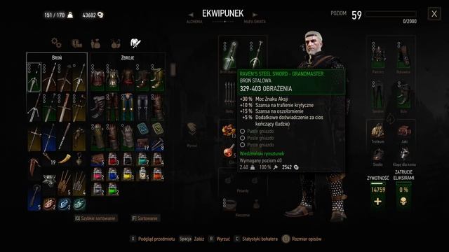 NOWY RYNSZTUNEK KRUKA + MIECZE I OPASKI - Wiedźmin 3 смотреть онлайн