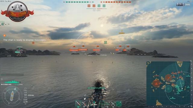 Tier 6 Premium Graf Spee @World of Warships -Gameplay- --Sea Krauts-- Livestream #13 смотреть онлайн