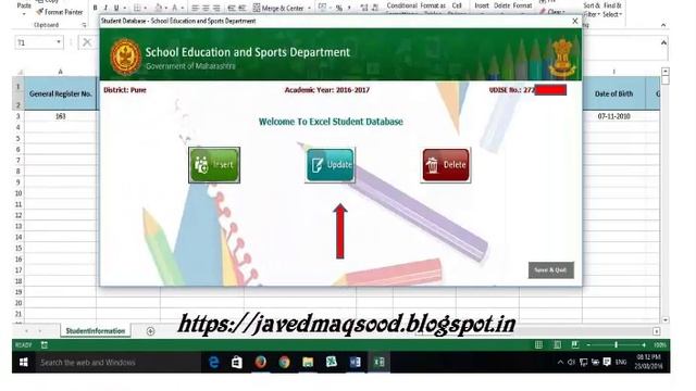 SARAL Students Online Excel File Download and Upload Procedure смотреть онлайн