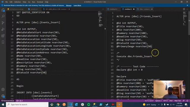 How to Create an SQL Insert Proc in SSMS - Watch me Work - Benjamin Spak смотреть онлайн