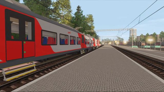 Прибытие «Ласточки» Муравьёво — Москва на Рижский вокзал | Trainz 19 смотреть онлайн
