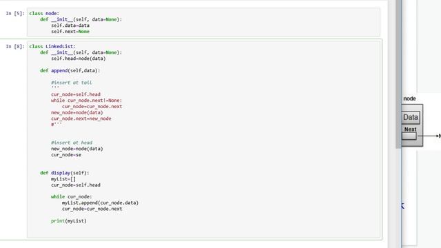Linked List in Python Part 2 ( append in a linked list at head, at tail or at a specific node) смотреть онлайн
