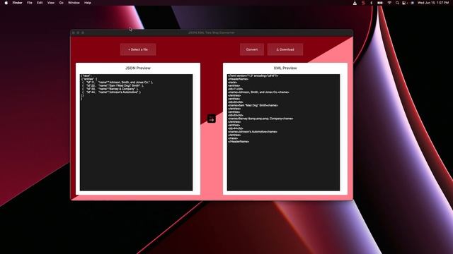 JSON to XML and XML to JSON Converter for Mac смотреть онлайн