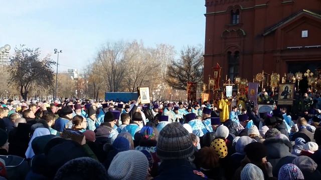 г.Челябинск. Крестный ход «Семистрельная икона Божьей матери» Александро Невский храм. смотреть онлайн