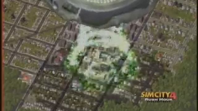 SimCity 4: Rush Hour PC Games Gameplay - UFO Destruction смотреть онлайн