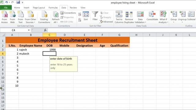 Data Validation in excel. what is data validation in excel ? смотреть онлайн